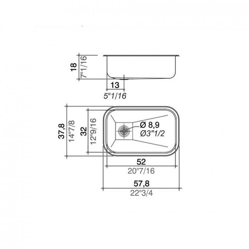 Bacha Cocina Johnson Zn52/18a Griferia Peirano Renacer