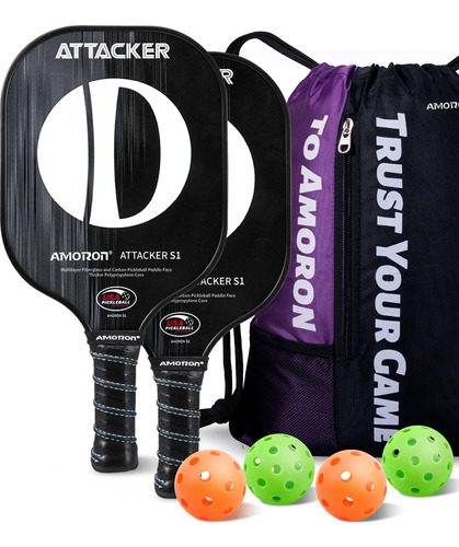 Set De Palas De Pickleball Aprobadas Por La Usapa Fibra De V