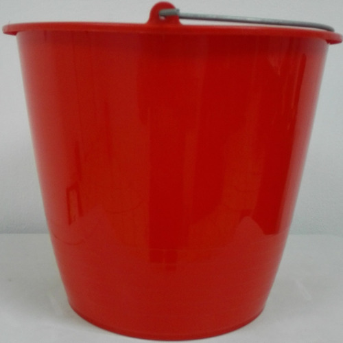 Tobo / Balde Plastico Rojo 10 Lts C/asa Metalica