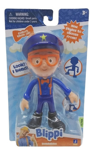 Blippi Muñeco 13cm Figura Coleccionable Atuendo Policia 207