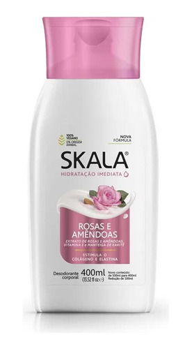 Hidratante Corporal Desodorante Rosas E Amêndoas Skala 400ml