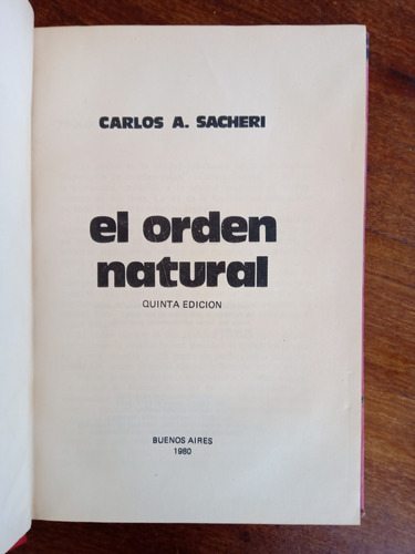 El Orden Natural - Carlos Sacheri