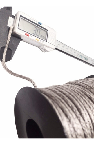 Spectra Dyneema 3mm Anúncio Com 15 Metros Cinza