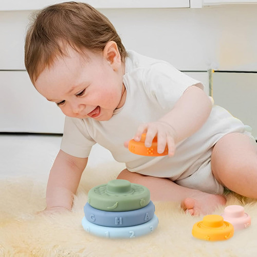 Majobee Anillos De Juguetes Apilables Sensoriales Para Bebés
