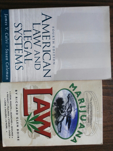 Libro American Legal System And Marijuana Law Richard Glen B