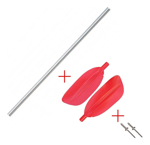 Imagen 2 de 7 de Remo Doble Repuesto Pala Plastica Cucharita Kayak Canoa Bote