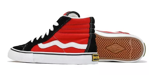 Tênis Unissex Mad Rats Hi Top Old School Vermelho Vermelho