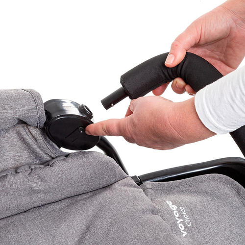 Travel System Choice Voyage Cor Cinza Melange Chassi Preto