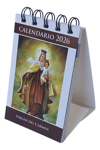 Calendario Religioso De Escritorio 2026 Virgen Del Carmen