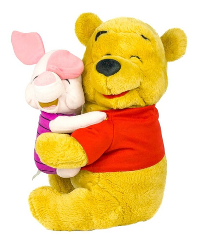 Dúo Peluches Winnie The Pooh Y Puerquito Abrazo 33 Cm