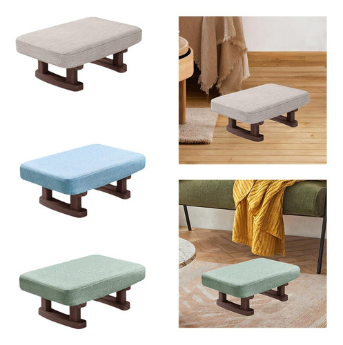 Taburete Pequeño Y Bajo, Rectangular, Otomano, Con Escalón