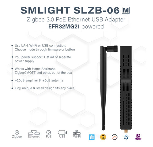 Coordinador De Puerta De Enlace Wifi Ethernet Zigbee Smlight