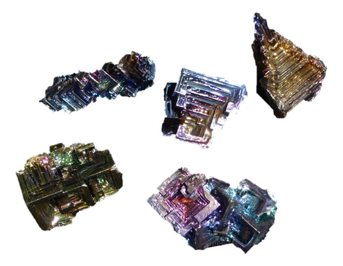 Mineral De Colección Bismuto Cristalizado 5 Piezas