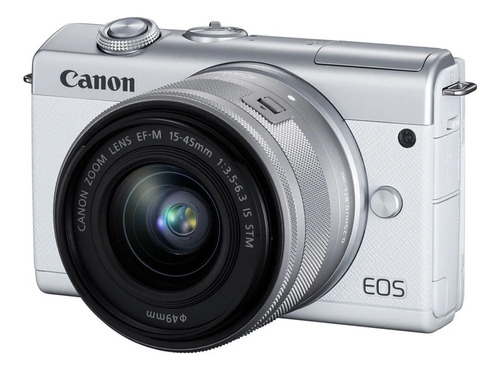 Camara Digital Canon M200 Mirrorless Lente 15-45mm Blanca