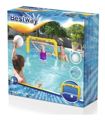 Imagen 5 de 8 de Arco Water Polo Inflable Con Pelota Set Juego Pileta Bestway
