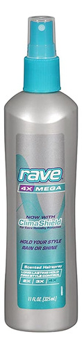 Rave  Mega Perfumado Laca Para El Cabello, Multi, .