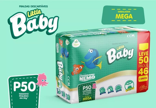 Fraldas Little Baby Procurando Nemo Mega  Gênero Sem gênero Tamanho Tam P