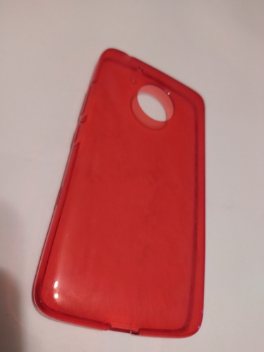 Funda Gel Para Moto G5 Slim Edición Rojo Transpar