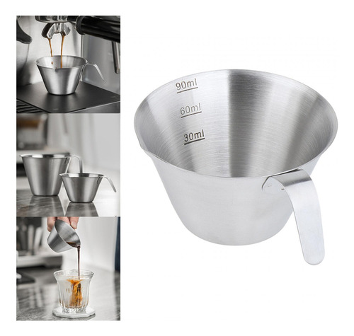 / Taza Medidora De Espresso Con Escala 100ml Con Boca