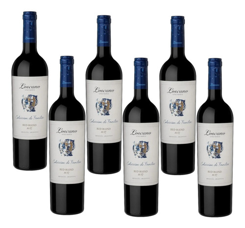 Imagen 1 de 1 de Vino Loscano Red Blend Colección De Familia By Piattelli X 6