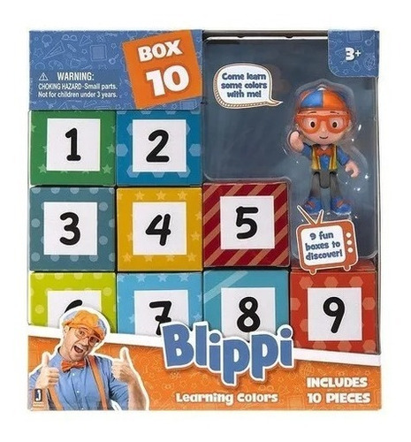 Blippi Muñeco + Caja Sorpresa Colores - Original Wabro