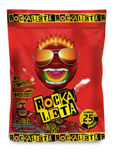 Sonrics Paleta Rockaleta 25 Piezas De 24 Gr Cada Una