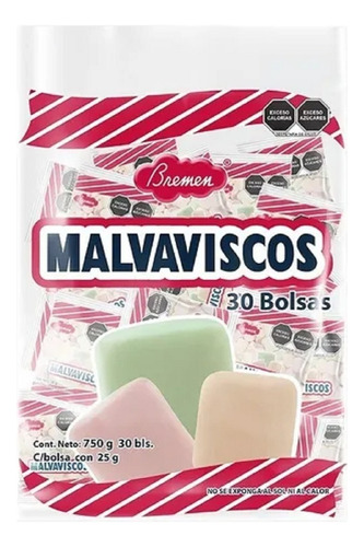 Bremen Malvaviscos Bombones Bremen 30 Piezas 25g C/u