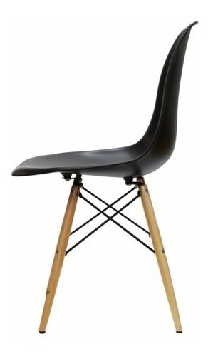Cadeira Eiffel Charles Eames Polipropileno Preto.