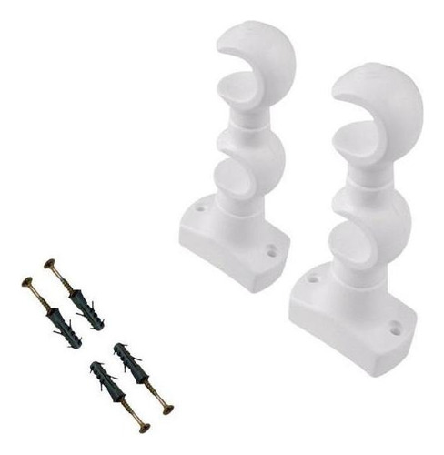 Kit Varão Duplo 19/19mm 1,50 Branco Completo Reibraz