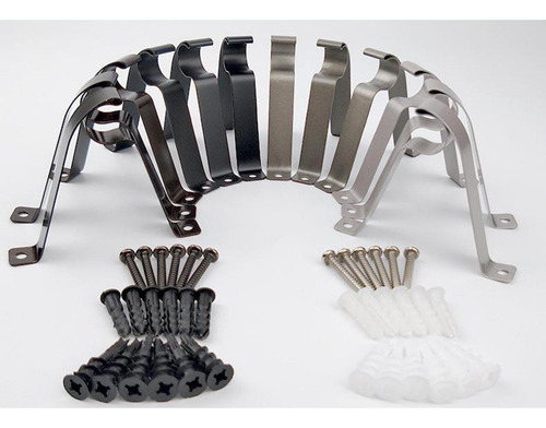 2 X 3 Soportes Ajustables Para Barra De Cortina De 2 Piezas