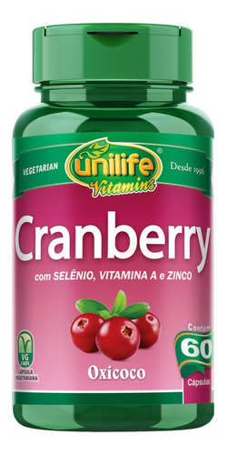 Cranberry Infecção Urinária 60 Cápsulas - Unilife