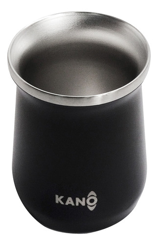 Mate De Acero Inoxidable Kano Matera Térmica 230ml Insulado Color Negro