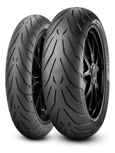 Kit 2 Pneus Moto Pirelli Aro 17 Angel Gt 120/70r17+160/60r17