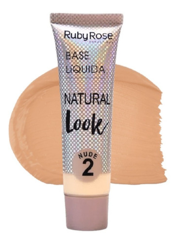 Base de maquiagem em liquid Ruby Rose Natural look tom nude 2 - 29mL