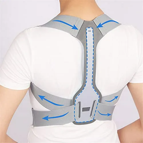 Corrector Postural Ajustable Unisex - Soporte Espalda L Blan