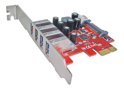 Tarjeta Usb V3 Pci Express 4 Ptos Corto-bracket  Manhattan