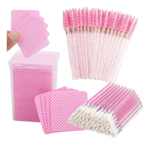 300pzs Lip Brush Cepillos Glitter Toallas Limpieza Pestañas 