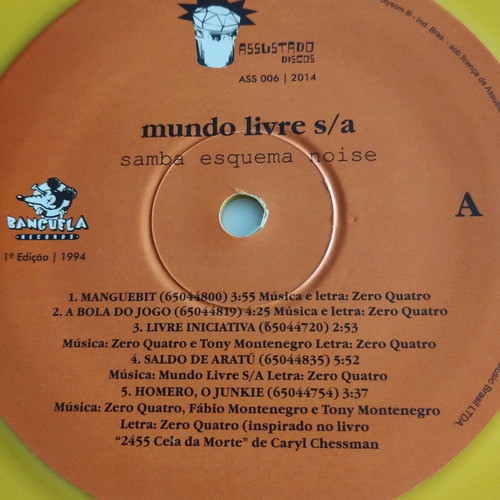 Lp - Mundo Livre S/a - Samba Esquema Noise - Vg+