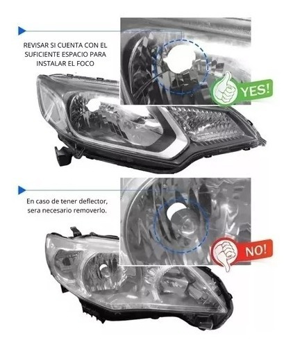6500k75w Kit Focos Led Csp H7 Lupa Proyector Premium Hid