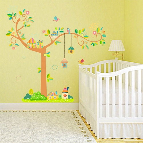 Vinil Infantil Casa De La Selva Cuarto Recamara Sala+ Regla