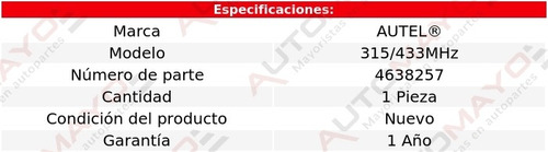 Sensor Tpms Autel Universal 315/433mhz