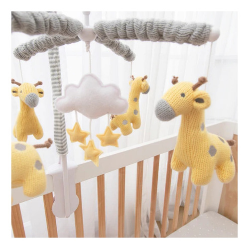 Imagen 3 de 5 de Móvil Musical Noah Giraffe Living Textiles
