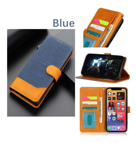 Funda Protectora Para Teléfono Móvil Card Flip Color Contras