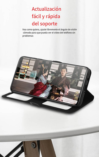 Capa Para Redmi 8/8a/9 Capa De Couro Com 2 Janelas De Visual