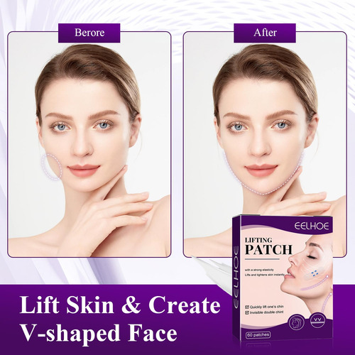 Cinta Facial Invisible 60 Unidades Para Estiramiento Mmg