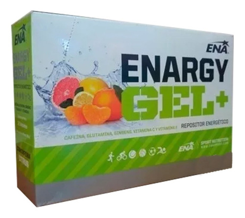 N1 Enargy Gel Ena 12 Unidades Cafeína Rápida Energía Running Sabor Citrus