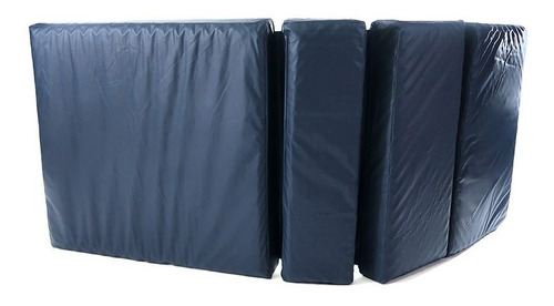 Colchon Seccionado Premium Transpirable Para Cama Manual Color Azul