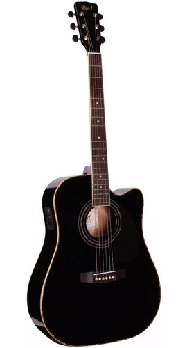 Guitarra Electroacústica Jumbo Metal Cort Ad880 Ce Negro