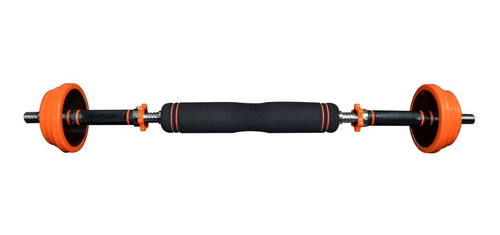 Pesas De 20kg Cromadas Con Barra + Miton Modelo New Calidad