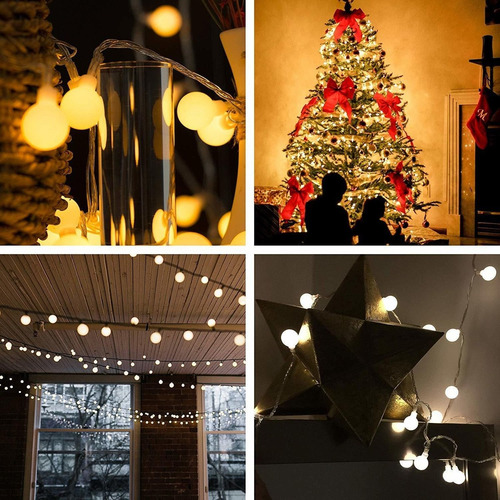 Serie Luces Led Canica Bola 6mts Cálida Usb Decoracion Hogar